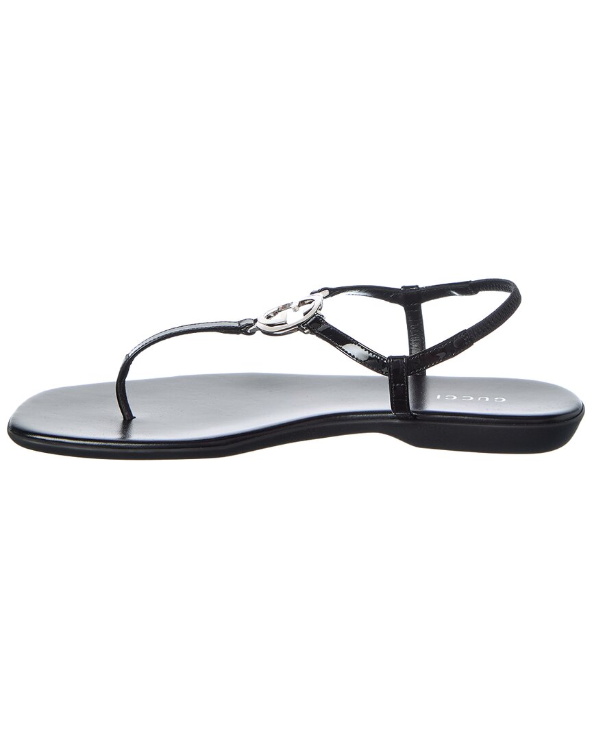 Gucci Gucci Interlocking G Patent Sandal