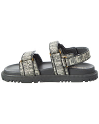 Dior Dior Dioract Oblique Canvas & Leather Sandal