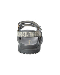 Dior Dior Dioract Oblique Canvas & Leather Sandal