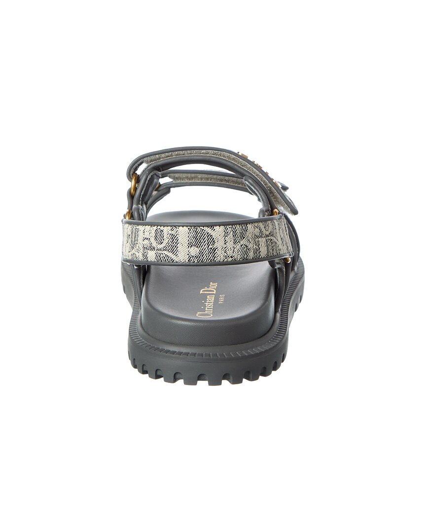 Dior Dior Dioract Oblique Canvas & Leather Sandal