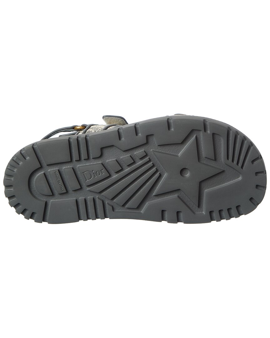 Dior Dior Dioract Oblique Canvas & Leather Sandal