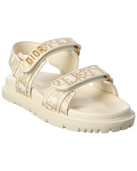 Dior Dior Dioract Oblique Canvas & Leather Sandal