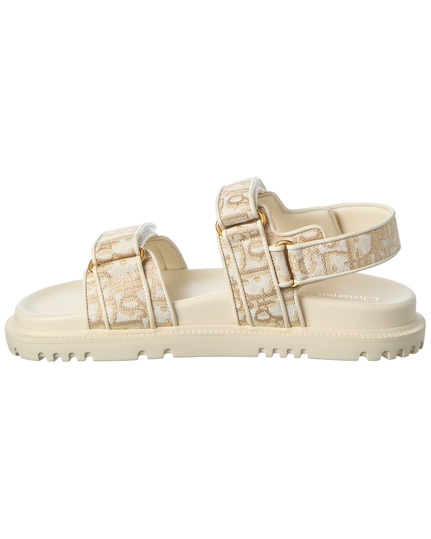 Dior Dior Dioract Oblique Canvas & Leather Sandal