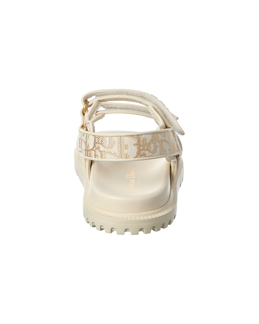 Dior Dior Dioract Oblique Canvas & Leather Sandal