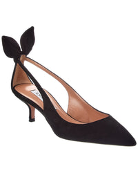Aquazzura Bow Tie 50 Suede Slingback Pump