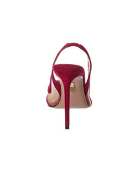 Aquazzura Lune Sling 105 Mesh & Suede Slingback Pump