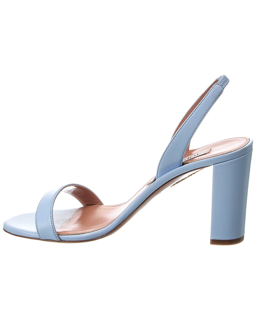 Aquazzura So Nude Block 85 Leather Slingback Sandal