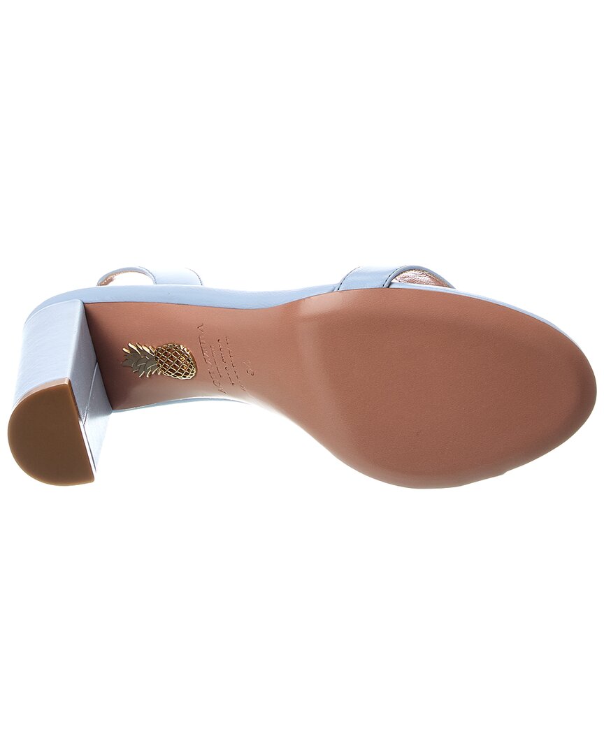 Aquazzura So Nude Block 85 Leather Slingback Sandal