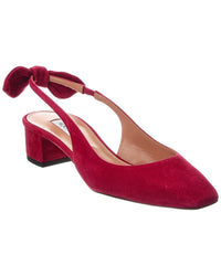 Aquazzura Very Bow Tie 35 Suede Slingback Pump