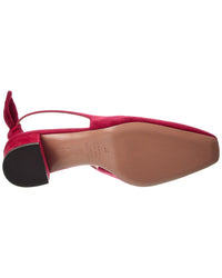 Aquazzura Very Bow Tie 35 Suede Slingback Pump