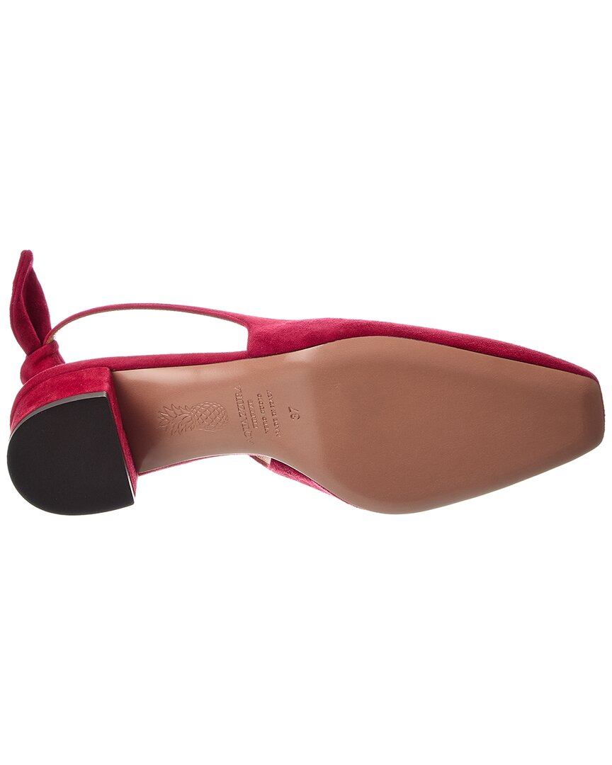 Aquazzura Very Bow Tie 35 Suede Slingback Pump