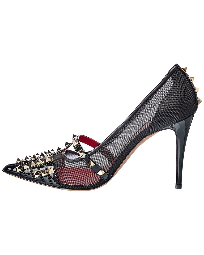 Valentino Valentino Rockstud Alcove 100 Patent & Mesh Pump