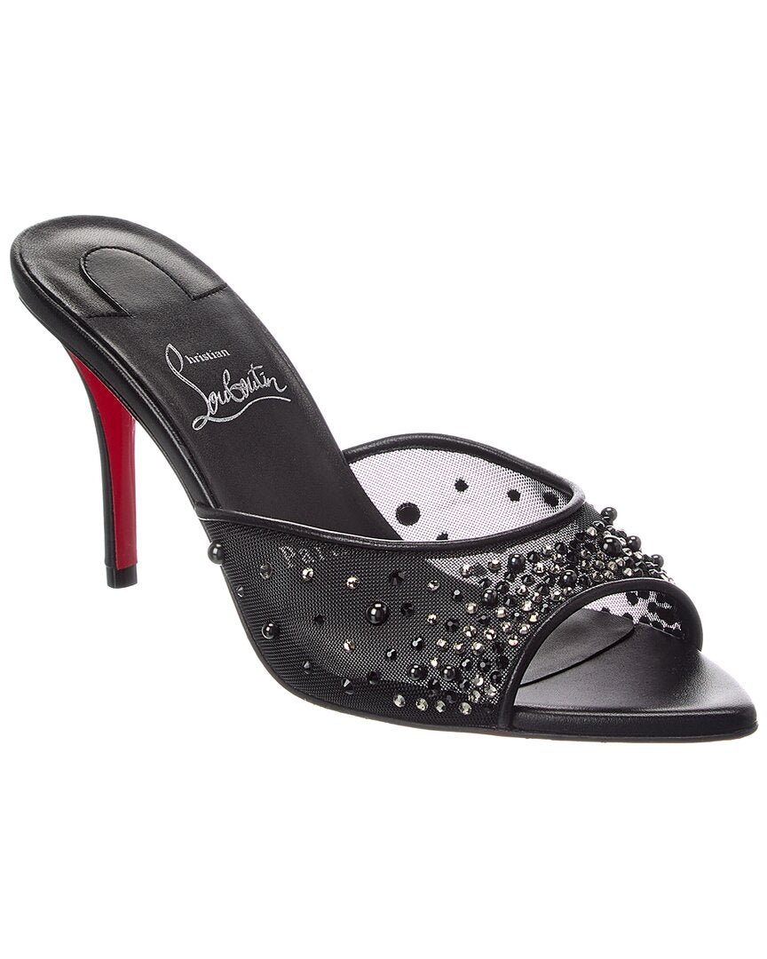 Christian Louboutin Christian Louboutin Miss Z Degrastrass 85 Mesh & Leather Mule