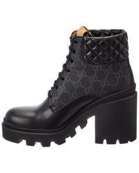 Gucci Gucci Gg Supreme Canvas & Leather Boot