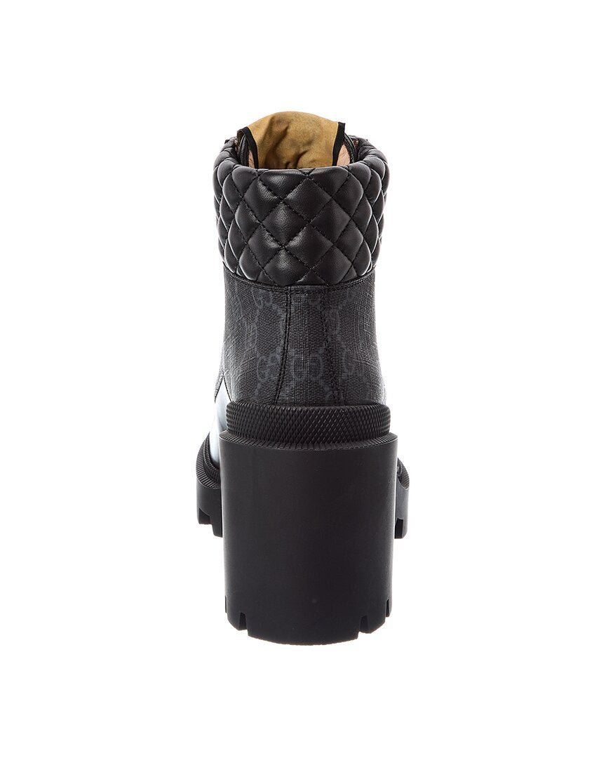 Gucci Gucci Gg Supreme Canvas & Leather Boot