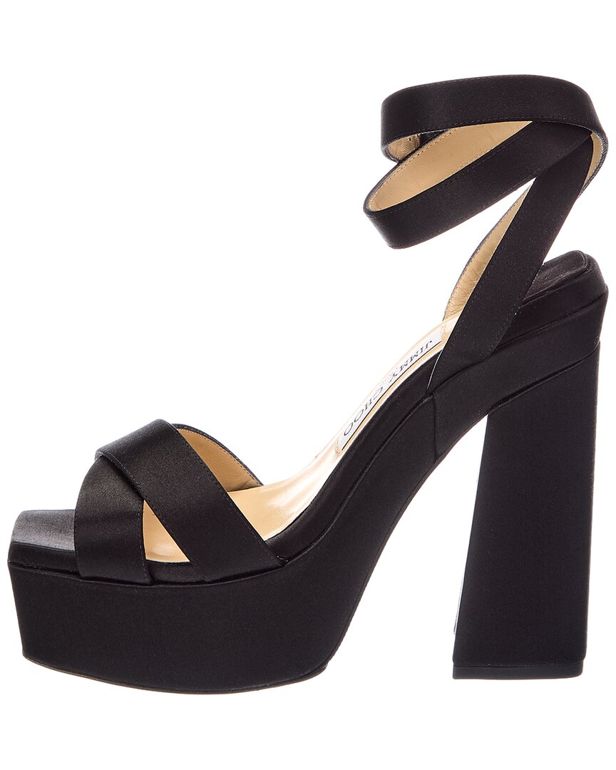 Jimmy Choo Gaia 140 Satin Platform Sandal