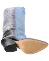 Jimmy Choo Jimmy Choo Maceo 85 Denim & Leather Over-The-Knee Boot