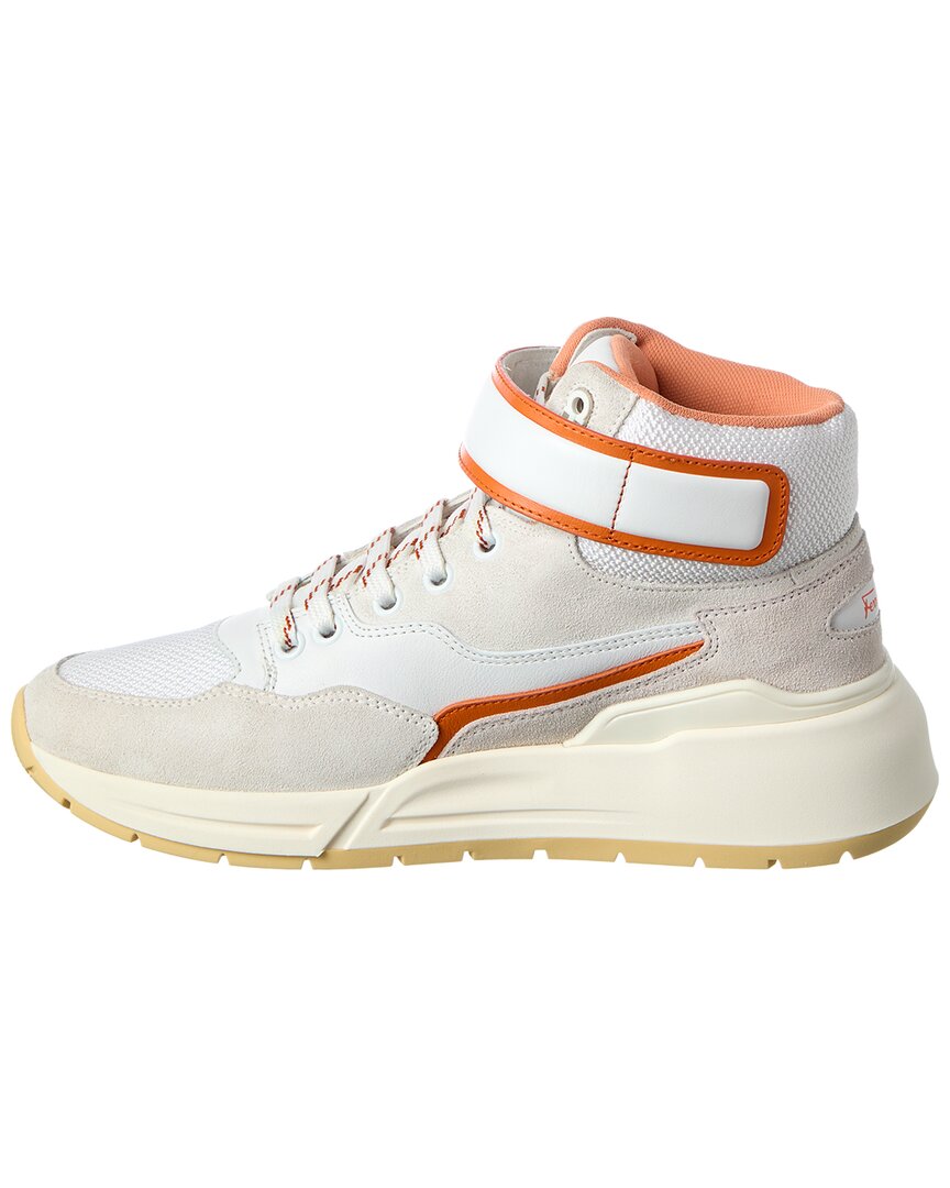 Ferragamo Leather High-Top Sneaker