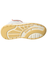 Ferragamo Leather High-Top Sneaker