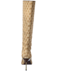 Gucci Gg Bombshell Canvas & Leather Boot