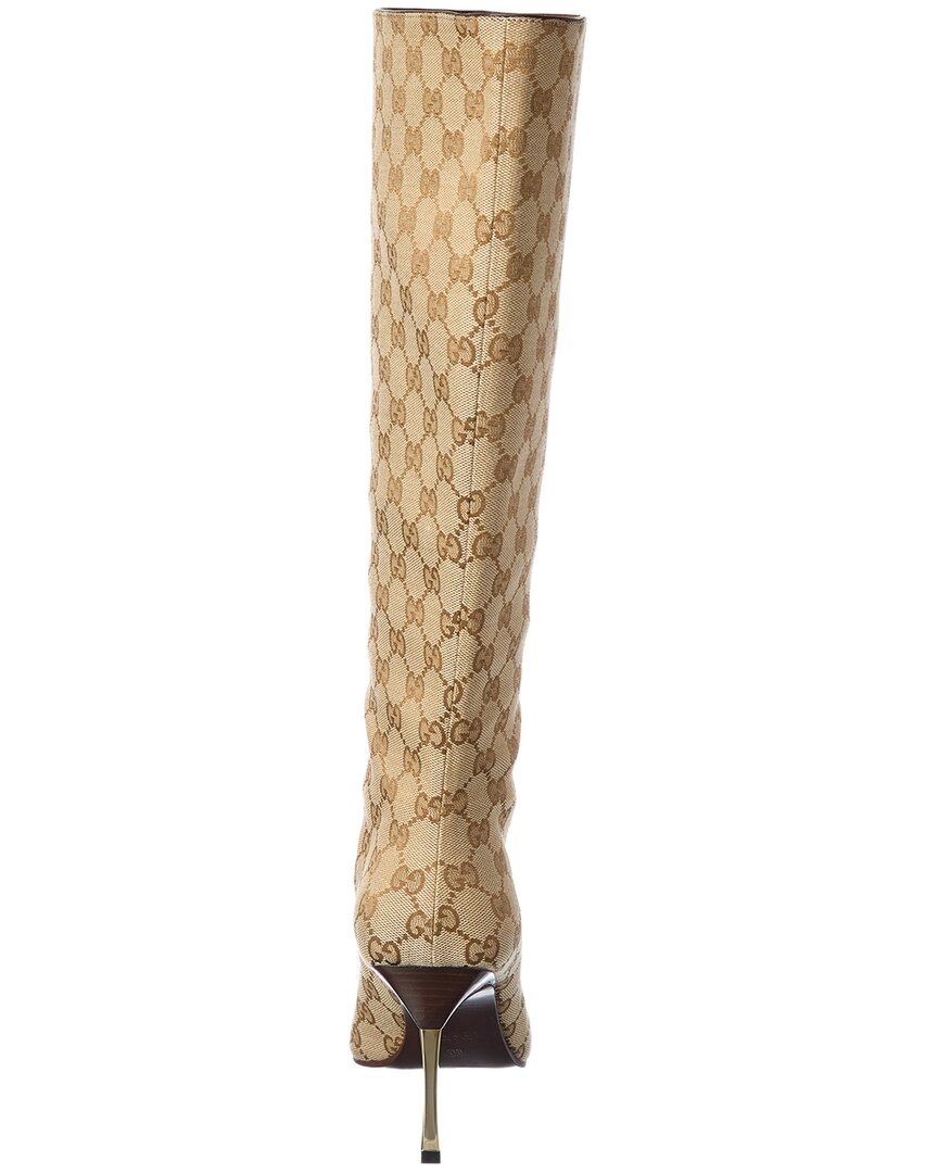 Gucci Gg Bombshell Canvas & Leather Boot
