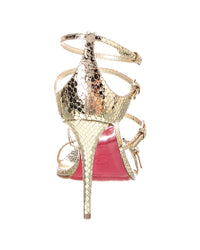 Christian Louboutin Millenium Snakeskin-Embossed Leather Sandal