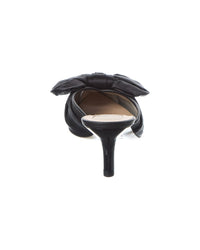 FENDI Fendi Colibri Satin & Mesh Slingback Mule