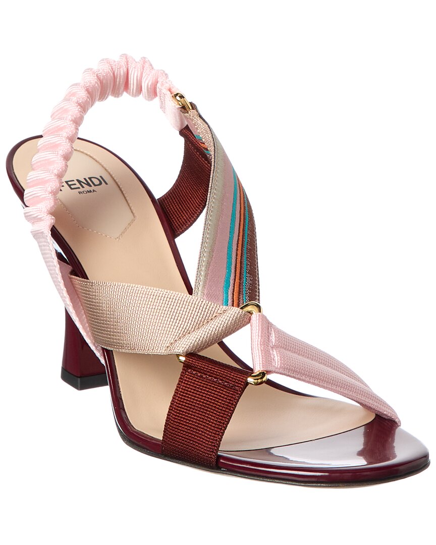 FENDI Fendi Iconic Colibri Patent Sandal