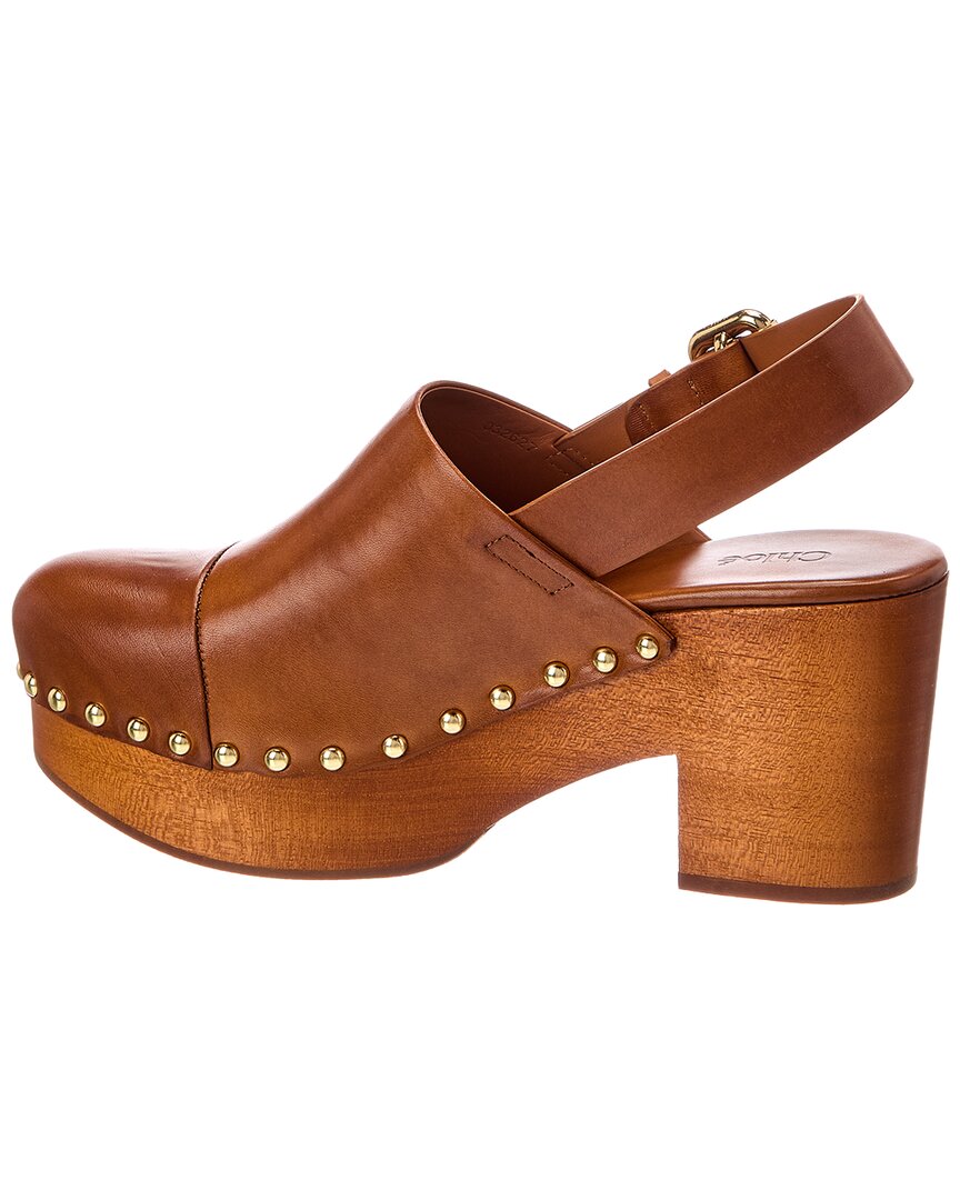 Chloé Jeannette Leather Wedge Mule