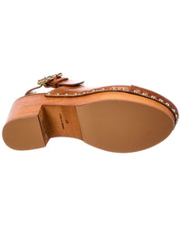 Chloé Jeannette Leather Wedge Mule