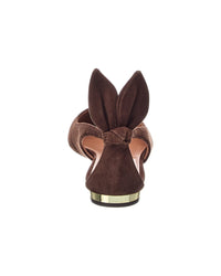 Aquazzura Bow Tie Suede Slingback Ballet Flat