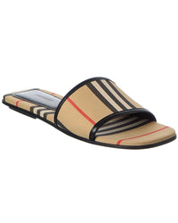 Burberry Burberry Check Canvas & Leather Sandal