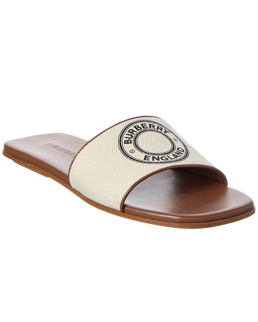 Burberry Burberry Canvas & Leather Sandal