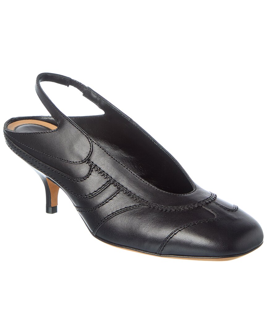 Dries Van Noten Dries Van Noten Topstitched Leather Slingback Pump