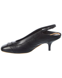 Dries Van Noten Dries Van Noten Topstitched Leather Slingback Pump