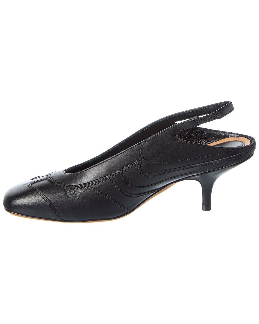 Dries Van Noten Dries Van Noten Topstitched Leather Slingback Pump