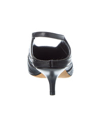 Dries Van Noten Dries Van Noten Topstitched Leather Slingback Pump
