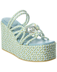Gucci Gucci Interlocking G Rope Wedge Sandal