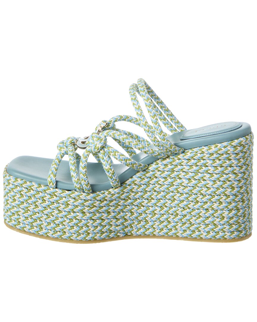 Gucci Gucci Interlocking G Rope Wedge Sandal