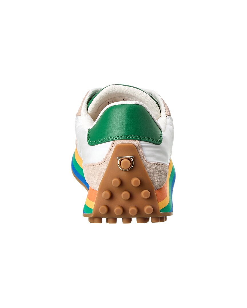 Ferragamo Iggy Nylon & Suede Sneaker