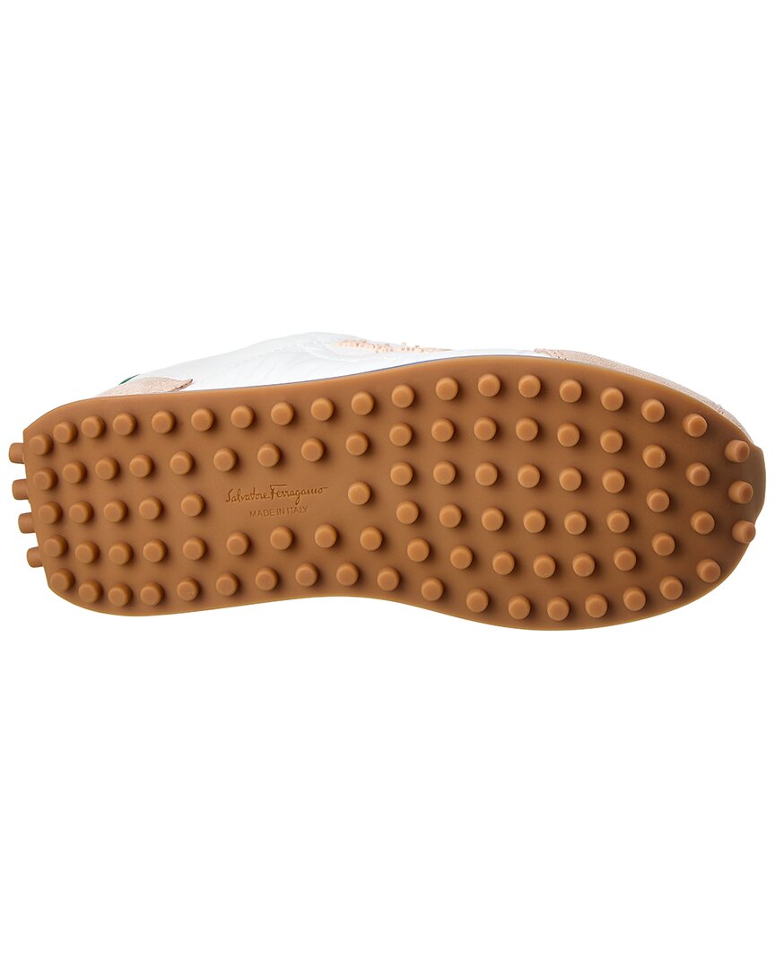 Ferragamo Iggy Nylon & Suede Sneaker