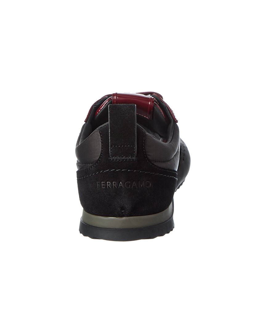 Ferragamo Ferragamo Detroit 1 Leather-Trim Sneaker
