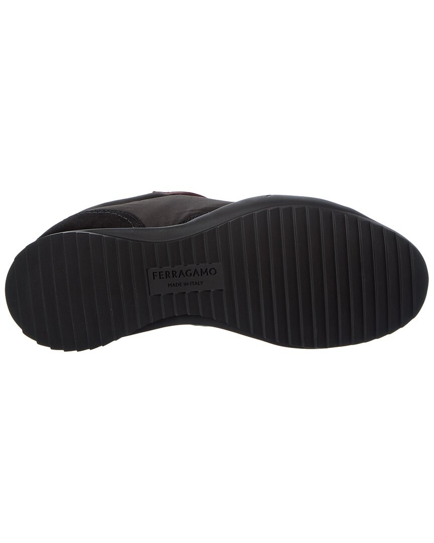 Ferragamo Ferragamo Detroit 1 Leather-Trim Sneaker