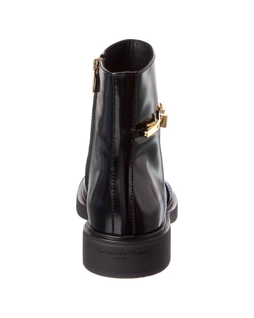 Gianvito Rossi Gianvito Rossi Martine 20 Leather Biker Bootie