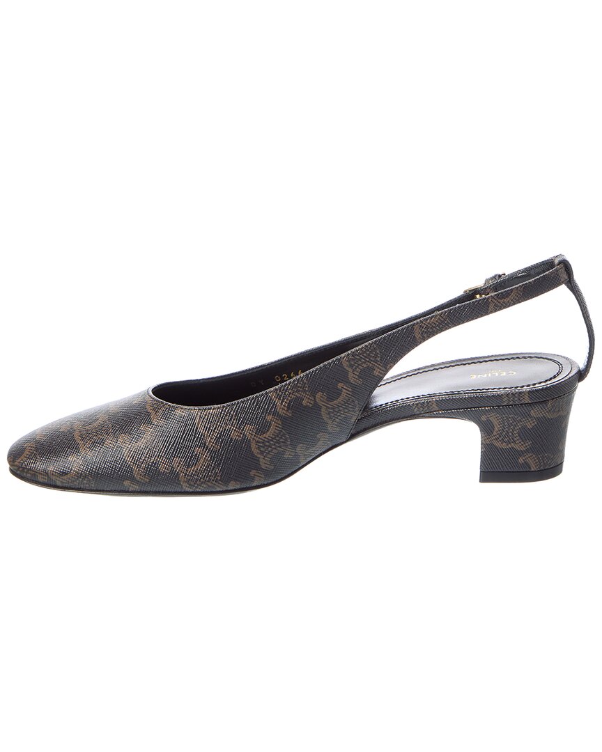 CELINE Celine Neo City Triomphe Canvas Slingback Pump