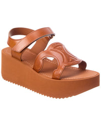 CELINE Celine Sunny Leather Platform Sandal