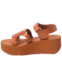 CELINE Celine Sunny Leather Platform Sandal
