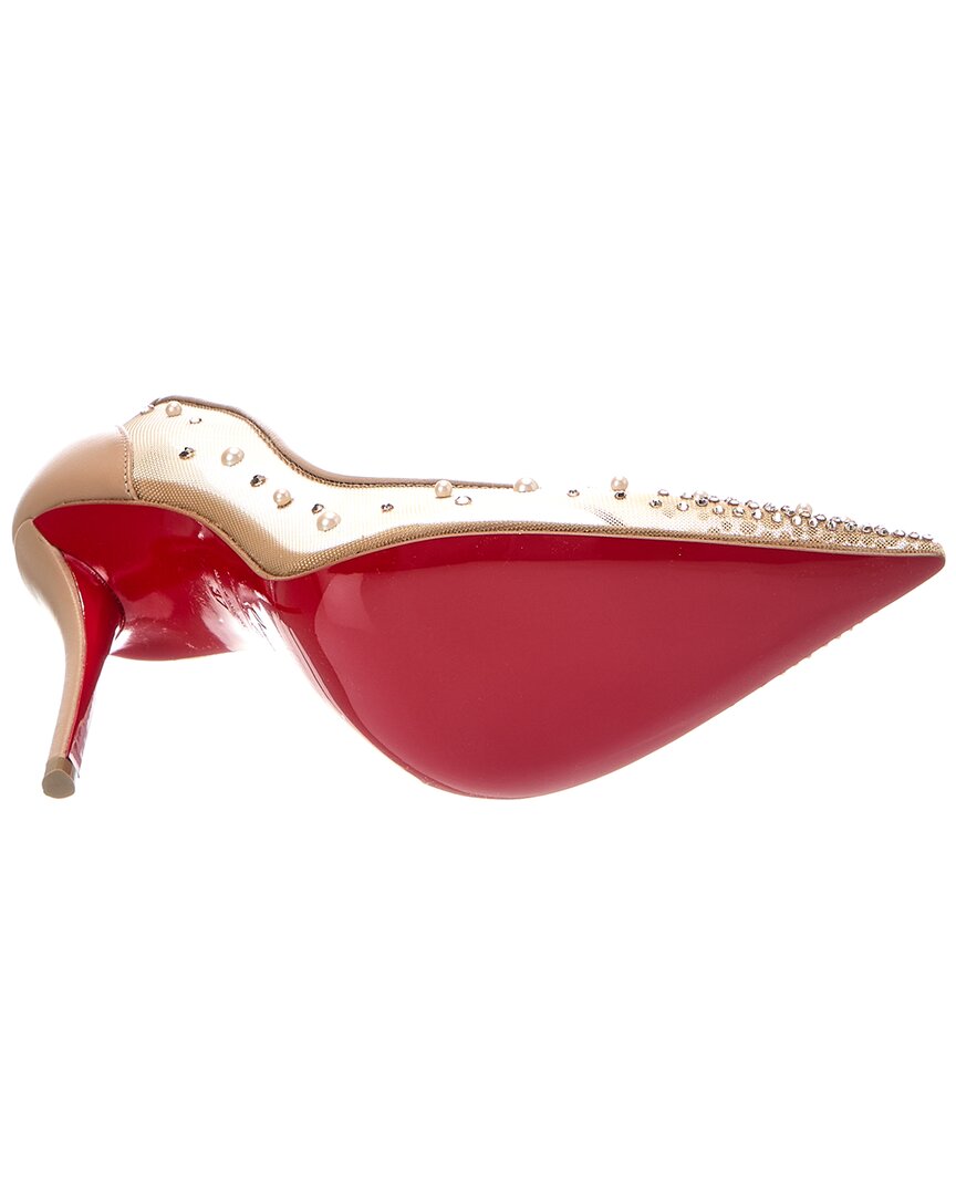 Christian Louboutin Christian Louboutin Miss Z Degrastrass 100 Mesh & Leather Pump