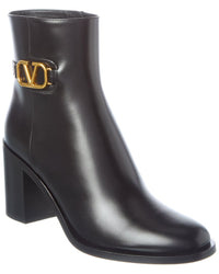 Valentino Valentino Vlogo Signature Leather Boot