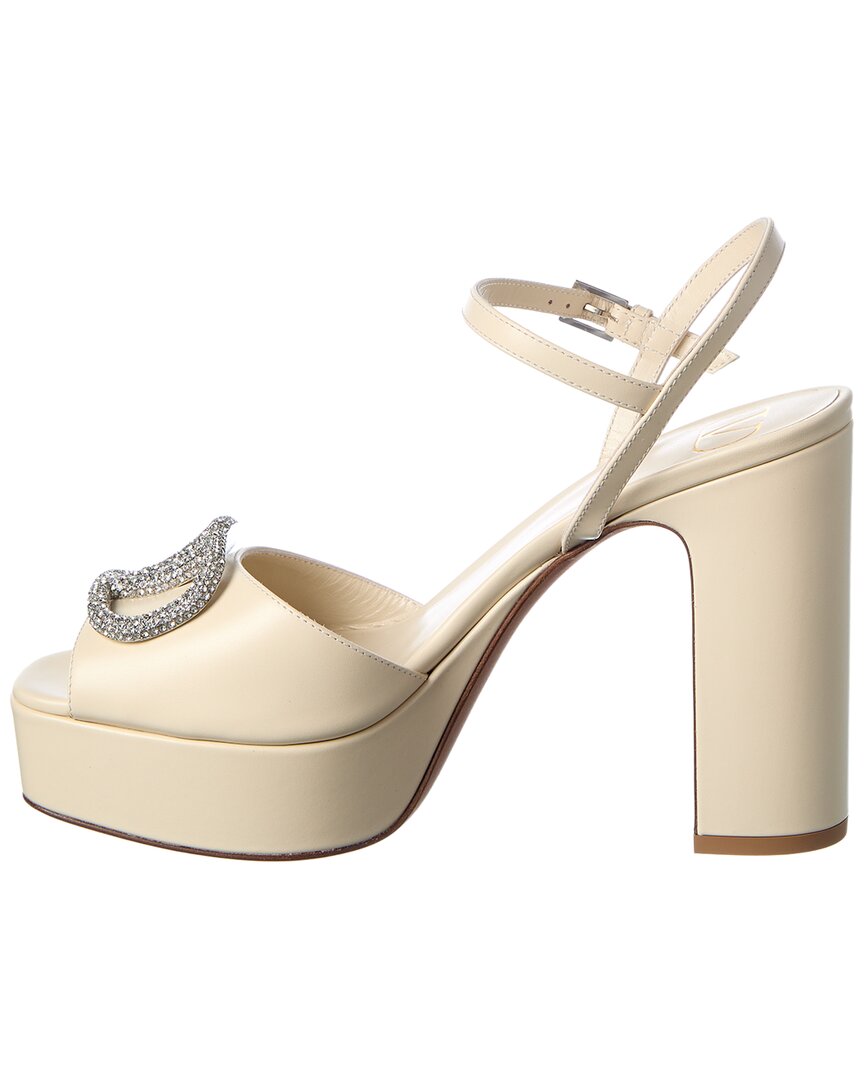 Valentino Valentino Vlogo Signature 114 Leather Sandal